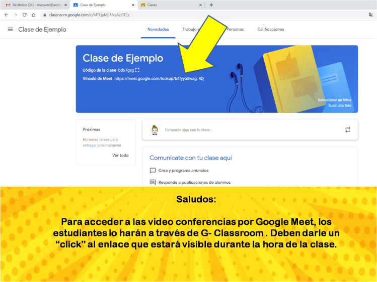 Ejemplo google meet